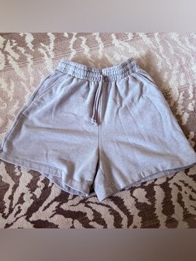 Casual Women's Light Gray Drawstring Shorts